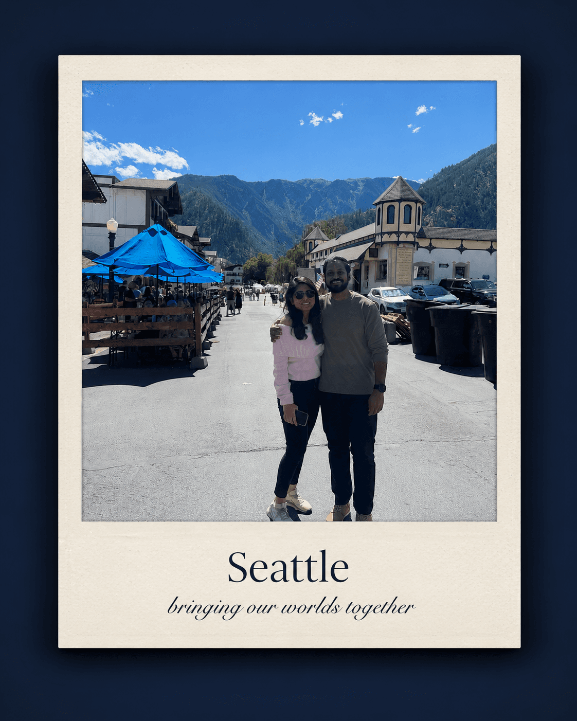 Seattle -- bringing our worlds together. Shreya and Darshit together during her visit to Seattle
